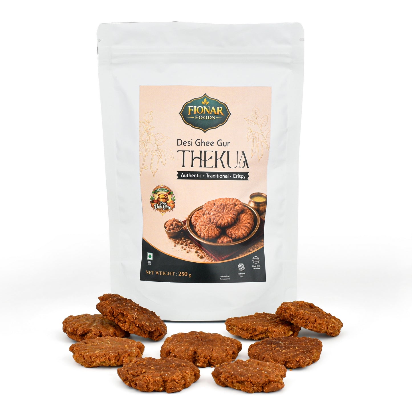 Desi Ghee Jaggery Thekua | Traditional Bihari Snack | Indian Snacks | 250g
