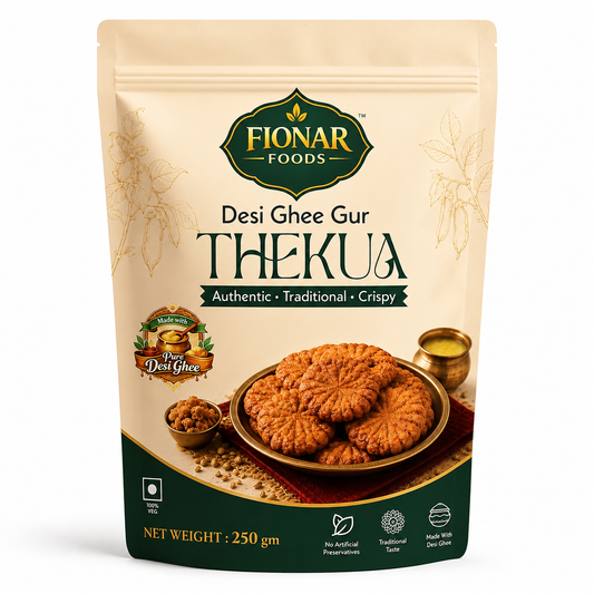 Fionar Foods Desi Ghee Gur Thekua | Authentic Traditional Crispy Snack | 250g